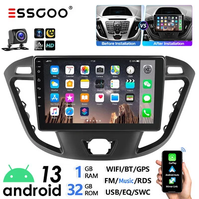32G Android 13 Carplay Autoradio GPS Navi +KAM Für Ford Transit Custom 2013-2021 - Bild 1 von 4