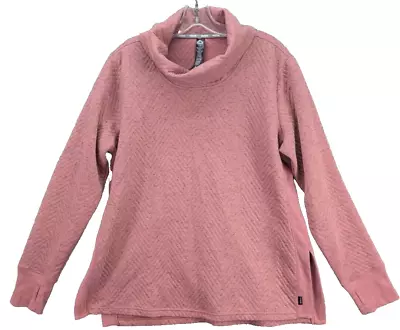 RBX Sudadera Mujer Talla Grande Rosa Acolchada Capucha Cuello Pullover Manga Larga Suave Foto 1 de 4