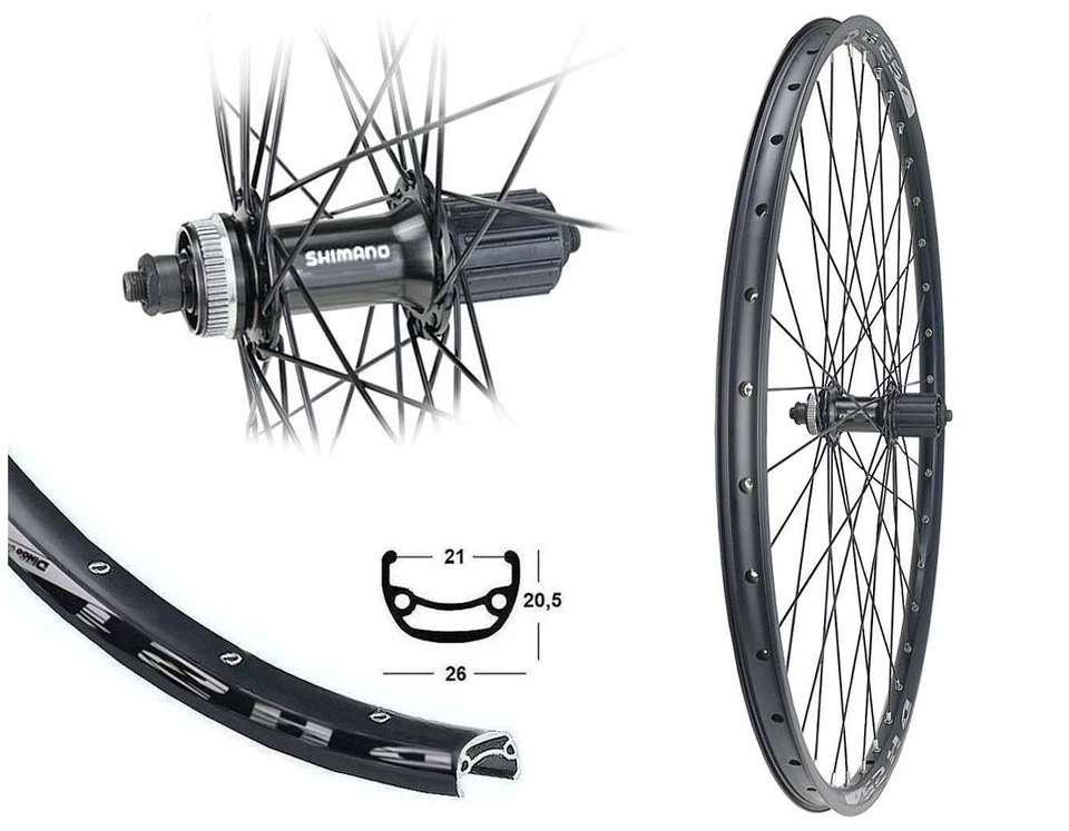 Hinterrad 27,5" Shimano Disc Centerlock MTB 8/9/10 fach 21-584 Hohlkammerfelge - Bild 1 von 1