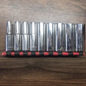 Autocraft 9 piece crome socket set Standard Size 1/4—3/4 In Tools - Picture 1 of 5
