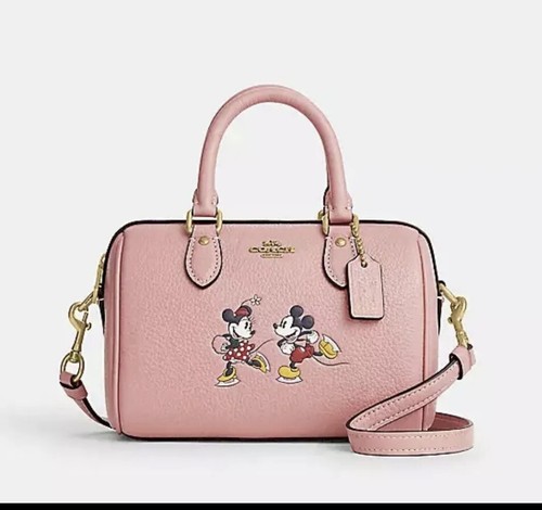 Nuova con etichette Coach CN030 Disney X Coach Mini Tracolla Rowan con motivo pattinaggio su ghiaccio