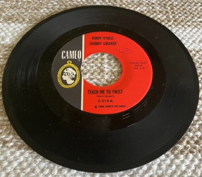 BOBBY RYDELL & CHUBBY CHECKER TEACH ME TO TWIST/Swingin' Together 45 Tested VG+ - Image 1 of 4