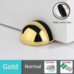 Rubber Metal Door Stopper Floor Mounted Wall Protection Nail Free Furniture Part