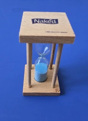 Jugo desnudo - Temporizador de arena de vidrio de arena de 3 minutos (adición de escritorio pequeño)  Foto 1 de 4