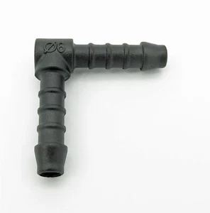 Deux raccords de tuyaux - coudé - tuyaux d'eau/carburant/reniflard - 6 mm - Imagen 1 de 1