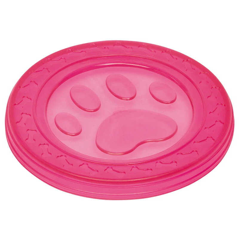 Nobby TPR Fly-Disc Paw Pink 22cm - Schwimmfähiges Wurfspielzeug für Hunde - Bild 1 von 1