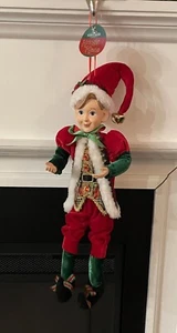 Kurt Adler Elf Kringle Klaus Ornament Shelf Sitter 15” Poseable Festive - Picture 1 of 4