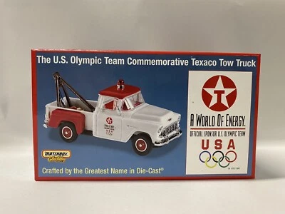 Matchbox 55 1955 Chevy 3100 Tow Truck Texaco U.S. A. Olympic Team YYM37799 1:43 - Image 1 of 4
