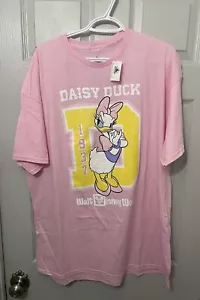 Disney Walt Disney World Daisy Duck D Pink Adult XL X-Large Shirt New - Picture 1 of 3