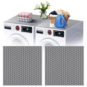 2 Pcs 27x27 Inch Washer and Dryer Top Protector Mat Covers Silicone Rubber Mat - Picture 1 of 6