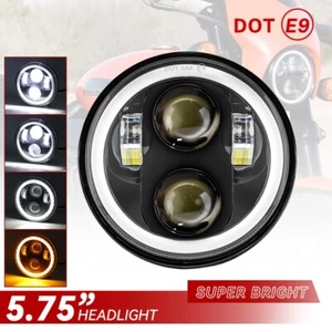 Proyector de faros LED DRL 5,75" 5-3/4 para Harley Sportster XL 883 1200 Dyna - Imagen 1 de 8