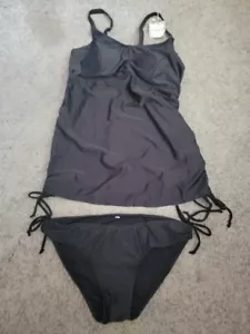 SUMMER MAE Women's Size Small Swim Suit Tummy Control Two Piece Black Maternity - Picture 1 of 6