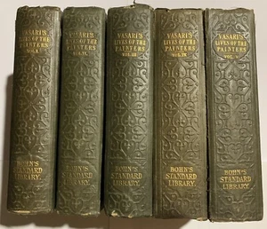 Giorgio Vasari's Lives of the Painters 5 Vol Set 1855-1864 Bohn's Library London - Bild 1 von 23