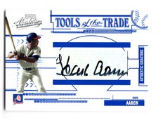 2005 Absolute Memorabilia Tools of Trade Hank Aaron Autograph 30/100 TT-122