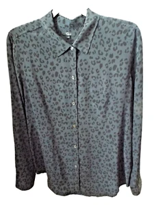 *** RAILS Gr. M Kate Cheetah Print SHIRT grau schwarz!! - Bild 1 von 5