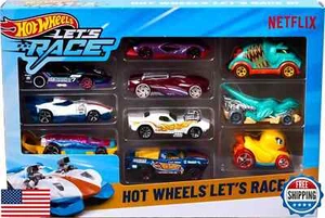Hot Wheels Toy Cars and Trucks, Let’s Race 10-Pack, Set of 10 1:64 Scale Vehi - Picture 1 of 2
