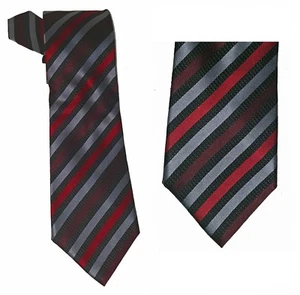 Croft & Barrow NEW Black Striped Men's Neck Tie Silk $45 A310 - Picture 1 of 3