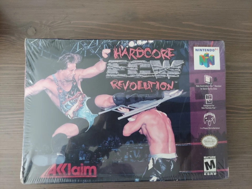 ECW: Hardcore Revolution Nintendo 64  2000 new factory sealed  - Image 1 of 4