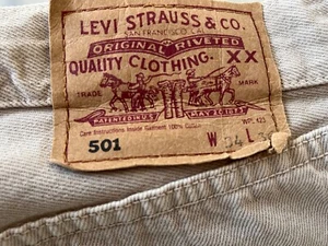 Levi's 501 MADE IN U.S.A. W34 L36 VINTAGE 90s 501 0196 - factory 546 1195 388361 - Foto 1 di 21
