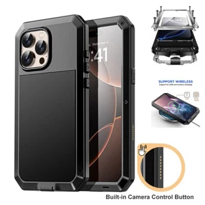 Funda de aluminio a prueba de golpes y protector de pantalla para iPhone 16 Pro Max/Plus/16e - Imagen 1 de 24