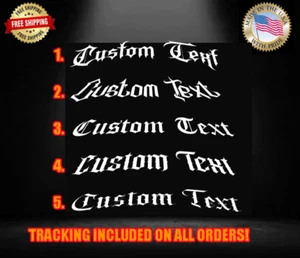 CUSTOM WINDSHIELD BANNER LETTERING ARCH VINYL DECAL STICKER TEXT CAR TRUCK JDM - Picture 1 of 3