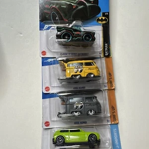 Lot Of 4 Hotwheels, Koolkombi, Honda, And Batman Series - Picture 1 of 8