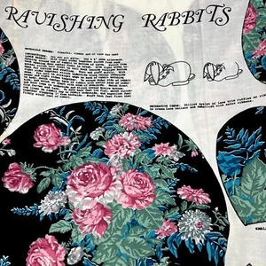 Ravishing Rabbit Prefab Panel to make 1 large and 1 small soft sculpture Rabbits - Picture 1 of 5