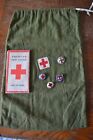 American Red Cross Ww2 Grouping-Map Of Paris-Arc Pins, Ditty Bag