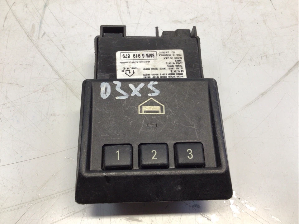 Abridor de puerta de garaje BMW Homelink de 3 botones código rodante 6 919 879 Foto 1 de 4