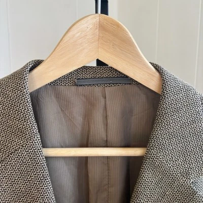 Abrigo deportivo Ermenegildo Zegna suave para hombre 45R tostado 3 botones mezcla de lana seda *NOTA Foto 1 de 4