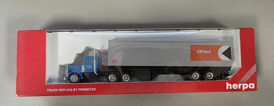 Herpa 6094 HO Peterbilt CP Rail Tractor Trailer - Image 1 of 1