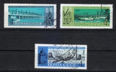 Russia 1962 used Mi 2704-2706 Sc 2692-2694 Hydroelectric Power Stations - Image 1 of 2