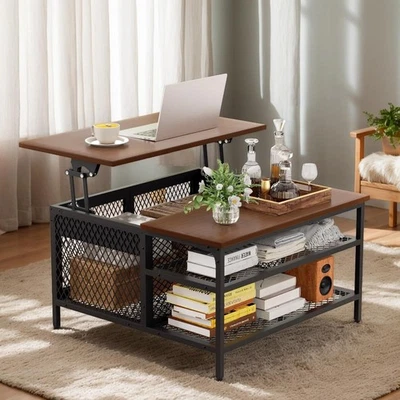 31.5in Lift Top Coffee Table with storage Pop up Coffee Desk for Living Room - Image 1 of 4