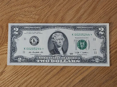 2009 $2 "STAR NOTE" DALLAS DISTRICT UNC/GEM K00205244* 512K RUN 3 OF 3 CONS SER - Image 1 of 4