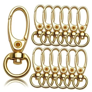 Swivel Clasp Clips,50pcs 35mm Swivel Trigger Clips Metal Keyring Clasps Snap  - Picture 1 of 7