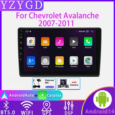 For 2007-2011 Chevrolet Avalanche Android GPS Carplay Radio Multimedia Car Navi  - Image 1 of 4