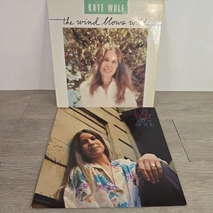 Kate Wolf 2 LPs: The Wind Blows Wild & Safe At Anchor Kaleidoscope Vinyl - Imagen 1 de 5