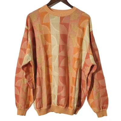 Suéter Tejido Colorido Vintage St Croix XL Estilo Biggie Coogi Geométrico 3D Para Hombres  Foto 1 de 4