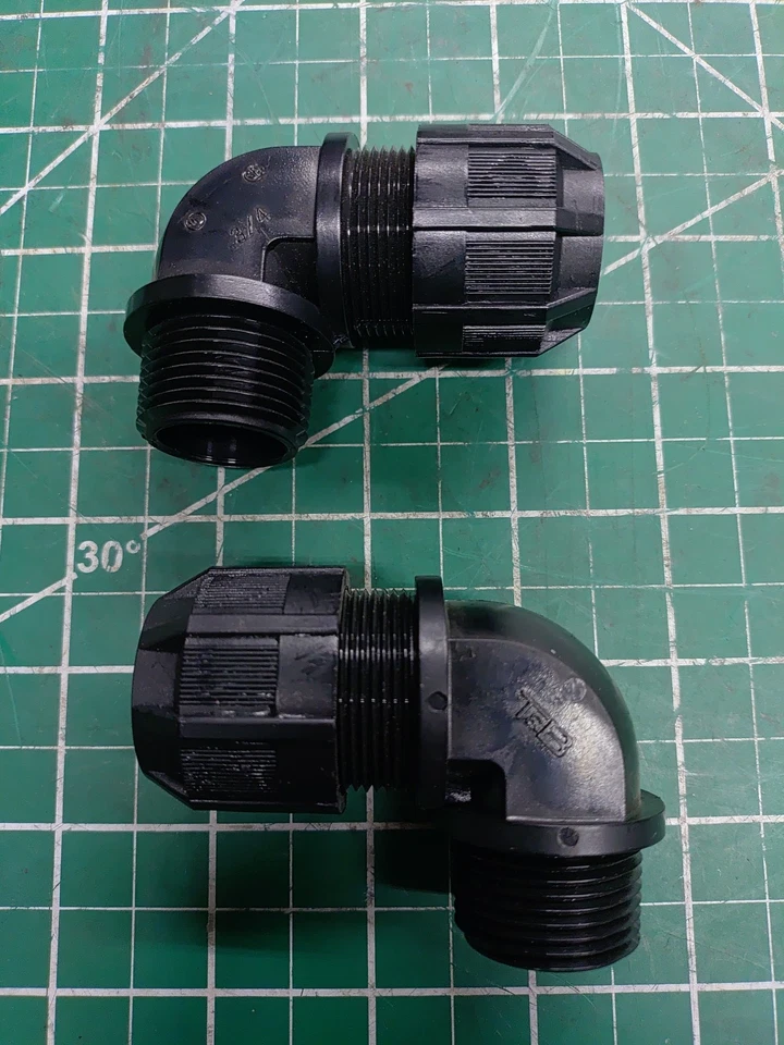 (2) Thomas & Betts 4971NM Elbow Nonmetallic Liquidtight Strain Relief Connector - Image 1 of 1