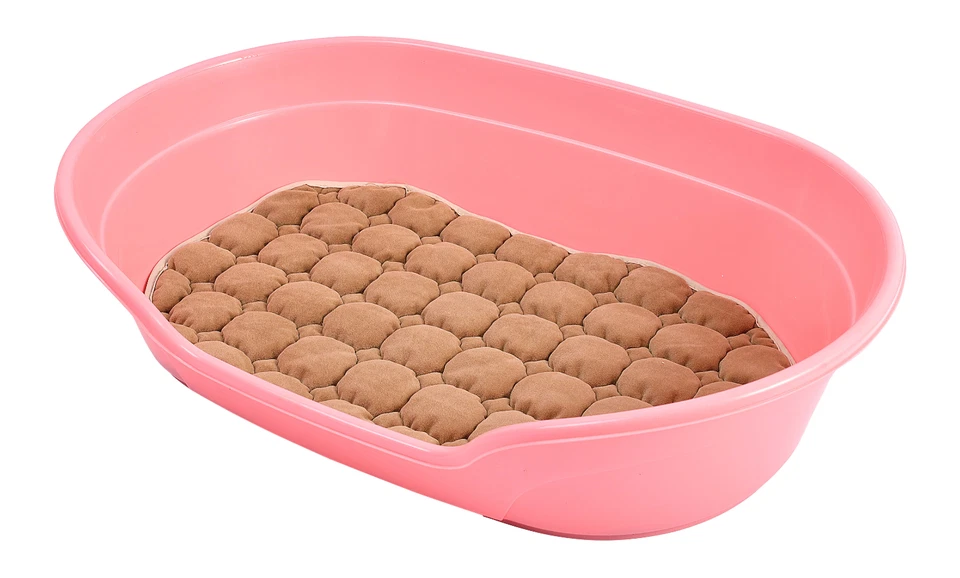 YES4PETS Pet Bed Large Plastic Dog Bedding Sleeping Resting Washable Basket Pink - image 1 of 1