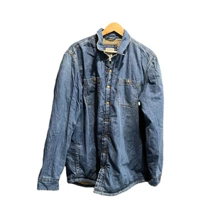 L.L. Bean Stonewashed 1912 Heritage Sherpa Denim Herren Hemd Jacke Größe L Tall - Bild 1 von 4