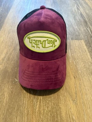 Sombrero de camionero Von Dutch púrpura lima terciopelo aplastar al revés logotipo parche malla Foto 1 de 4