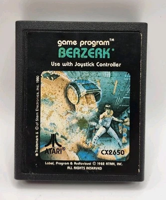 Berzerk (Atari 2600 1982) Tested Cartridge Only Mint Rare Retro CX2650 Authentic - Image 1 of 4