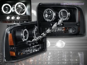 05-07 FAROS PROYECTOR LED FORD F250 F450 SUPER DUTY BK DOBLE HALO CCFL - Imagen 1 de 2