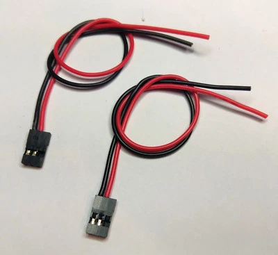 4 x Graupner/JR-Stecker mit Kabel ( 22AWG) verschiedene Längen 100 -300 mm - Bild 1 von 3