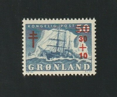 EDSROOM-8789 Groenlandia B1 LH 1958 Completo Semi Postal Tuberculosis Envío  Foto 1 de 2