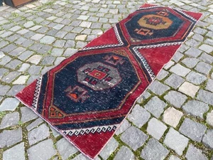 Runner Rug Stair Rug Antique Runner Turkish rug Vintage Rug Traditional Rug Deco - Picture 1 of 8