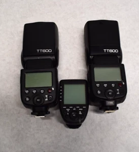 2 Godox TT600 fotocamera flash Speedlite XPro trasmettitore trigger per Canon - Foto 1 di 7