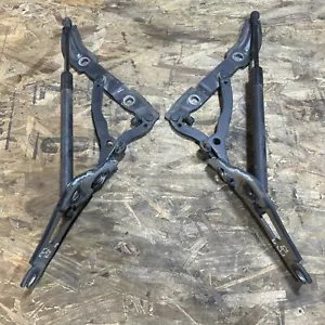 06-11 BMW 335i 325i 330i E92 E90 Left & Right Trunk Lid Hinge Set of 2 Black OEM - Picture 1 of 4