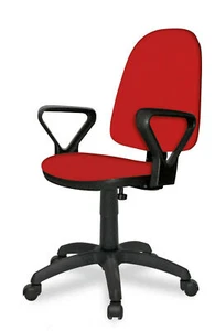Silla Poltrona Oficina Smart Working Con Brazos Giratoria Brazos Roja - Imagen 1 de 2